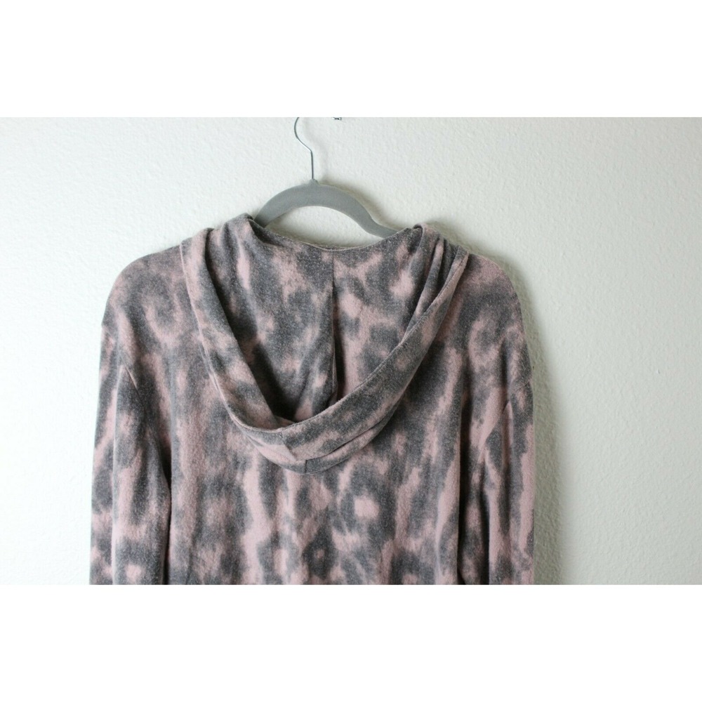 BlankNYX‎ Pink Black Leopard Print Cropped Long Sleeve Hoodie Sz XS - Picture 6 of 6